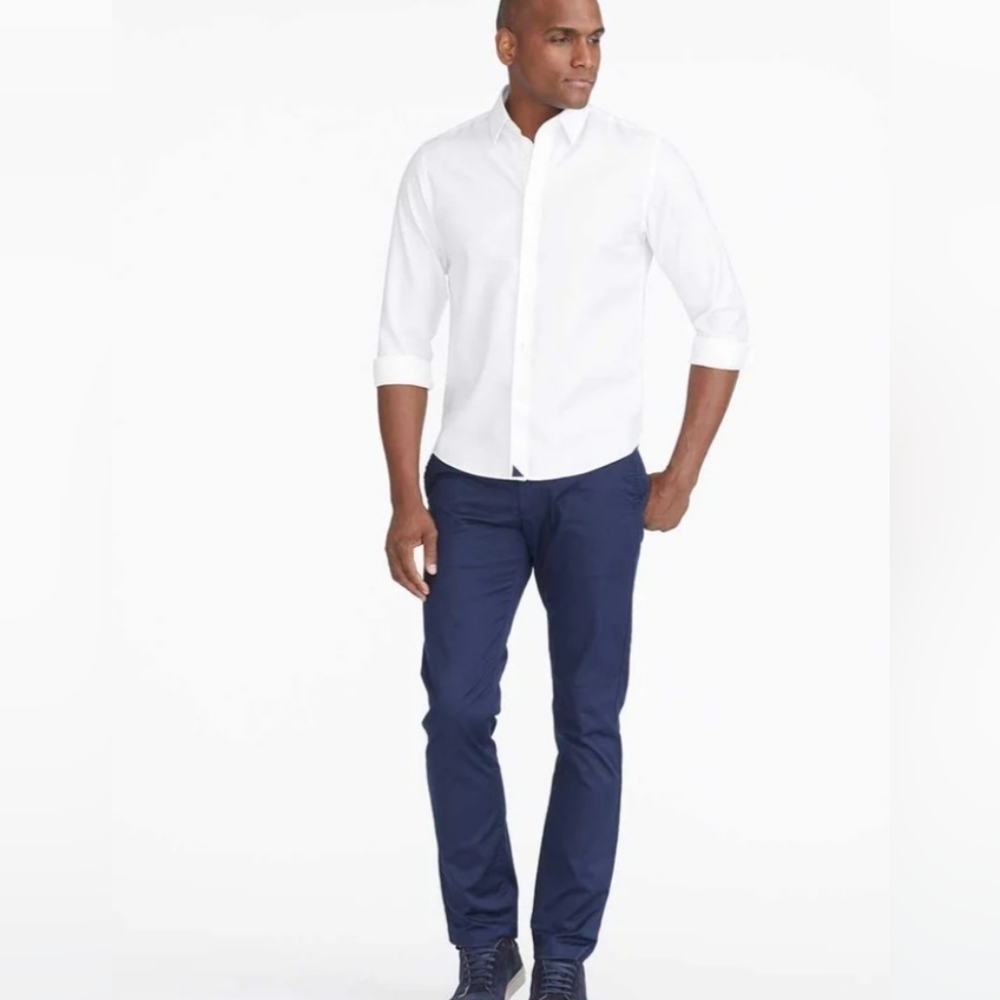 NWT Untuckit St Clair Chino Pants Cotton/Elastane Blend Navy Size 32/32